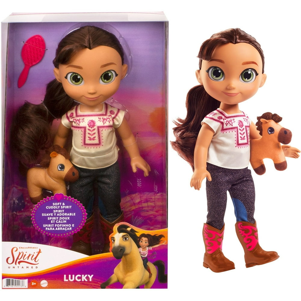 Spirit Untamed Toddler Lucky Doll (14in), Spirit Plush & Brush, Ages 3
