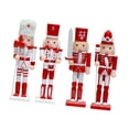 thumbnail image 4 of 4 figuras de cascanueces, estatuas, manualidades de escritorio, decoración navideña tradicional, cascanueces navideños para regalos de fiesta,, 4 of 9