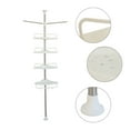 thumbnail image 4 of 4 Layer Bathroom Shower Corner Storage Rack, Corner Pole Shower Shelf, Bath Wall Shelf Pole Organizer, Towel Soap Shampoo Holder Storage Rack, No Drilling Constant Tension Stainless Steel, 4 of 10