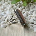 thumbnail image 4 of Rose Quartz Gemstone Ring, Statement Handcrafted Ring. made In 925 Sterling Silver. Boho Ring, Pink Stone Ring, Boho Jewelry Gift For Her,.., 4 of 4