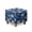 Flower Print Navy, variant on SCRAWLGOD St. Patrick's Day Four Leaf Clover Stars Print Green Black Stretch Ottoman Cover Square, Removable Footstool Slipcover for Living Room Washable Storage Stool Furniture Protector
