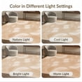 thumbnail image 7 of ODIKA 4'x6' Ivory Beige Geometric Pattern Design Washable Area Rug Modern Abstract Shapes with Net Motif for Dorm Room, Small Living Stain Resistant Low Profile, Easy Care, 7 of 7