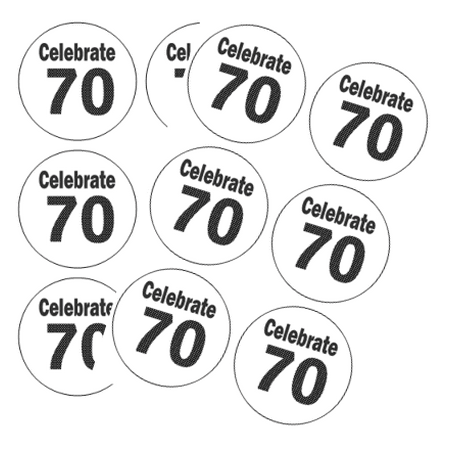 Celebrate Birthday Express - 120ct Celebrate 70 (70th Birthday) Stickers