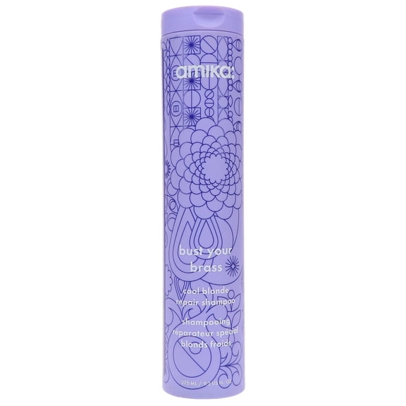 Amika Bust Your Brass Cool Blonde Strength Repair Shampoo, 9.2 oz