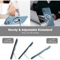 thumbnail image 6 of Compatible with MagSafe Phone Ring Holder,Magnetic Finger Ring Grip Phone Stand Removable Kickstand Wireless Charging Adjustable Phone Stand for iPhone 14 13 12 Pro Max/Pro/Plus/Mini Silver, 6 of 6