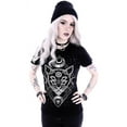 thumbnail image 2 of Restyle Gothic Galaxy Moon Cat T-Shirt (Medium), 2 of 4