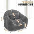 thumbnail image 2 of Homall Large Bean Bag Chairs Fillers Cloud Couch Sofa With Armrests Large Lazy Bean Bag Chair for Gaming, Reading, 2 of 7