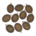 thumbnail image 1 of EeaseMX 10 piezas de bronce antiguo ovalado de metal estampado en blanco, base de colgante, dijes de aleación DIY, soporte inferior, accesorios de joyería, 1 of 7
