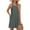Gray, variant on Women's Beach Vest Casual Summer Sleeveless Dress with Pocket Straps Solid Color for Swim Cover-Up and Lightweight Wear,Gray XL