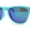 Teal Teal Mirror, variant on Kush Mens Retro Sport Keyhole Horn Rim Pop Color Plastic Sunglasses Orange Mirror