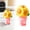 Yellow, variant on Cute Resin Flower Crafts Ornaments 1.5X1.9Cm Small Artificial Flower Bouquet Figurines Desktop Decorative Accents For Home Tabletop Decoration
