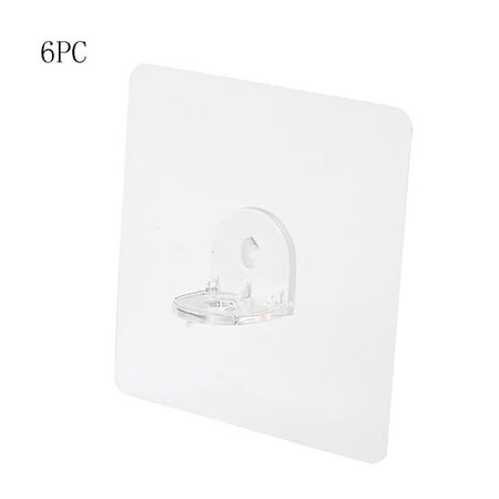 

Wardrobe Partition Holder PUNCH-FREE SELF-ADHESIVE Board Hook 6PC