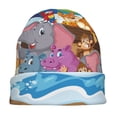 thumbnail image 7 of Naloa Rainbow Animals on Noah's Ark Soft Beanie Hat, Knit Beanie Daily Beanie in Fine Knit for Women Men Winter Travel, Outdoor, 7 of 7