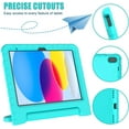 thumbnail image 5 of AVAWO Kids Case for New iPad (A16) 11th Generation 11 Inch 2025 & iPad 10th Generation 10.9" 2022 with Built-in Screen Protector Shockproof Lightweight Handle Cover, Cyan, 5 of 9