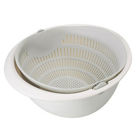 

Doublelift Double Drain Basket Bowl Washing Kitchen Strainer Noodles Vegetables Fruit Home Family