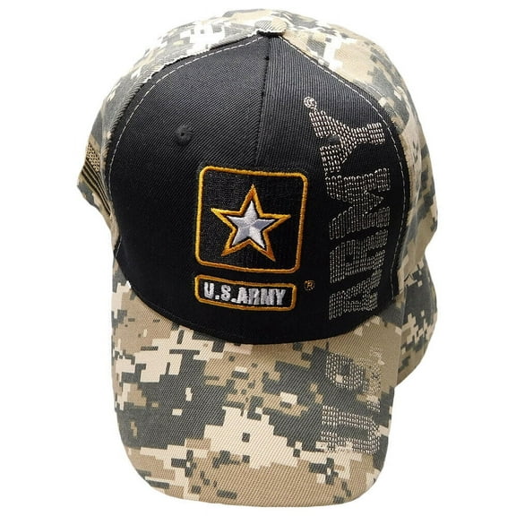 US ARMY STRONG VETERAN SIDE LINE STAR CAP HAT ACU CAMO