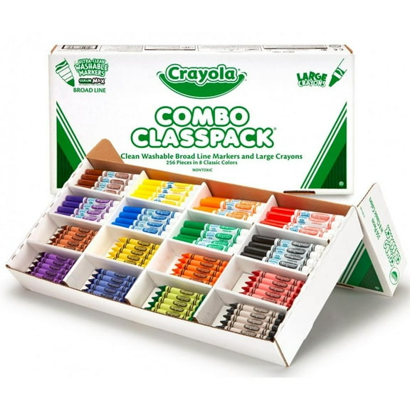Crayola Large Crayon; Washable Marker Classpack, 1 / Box