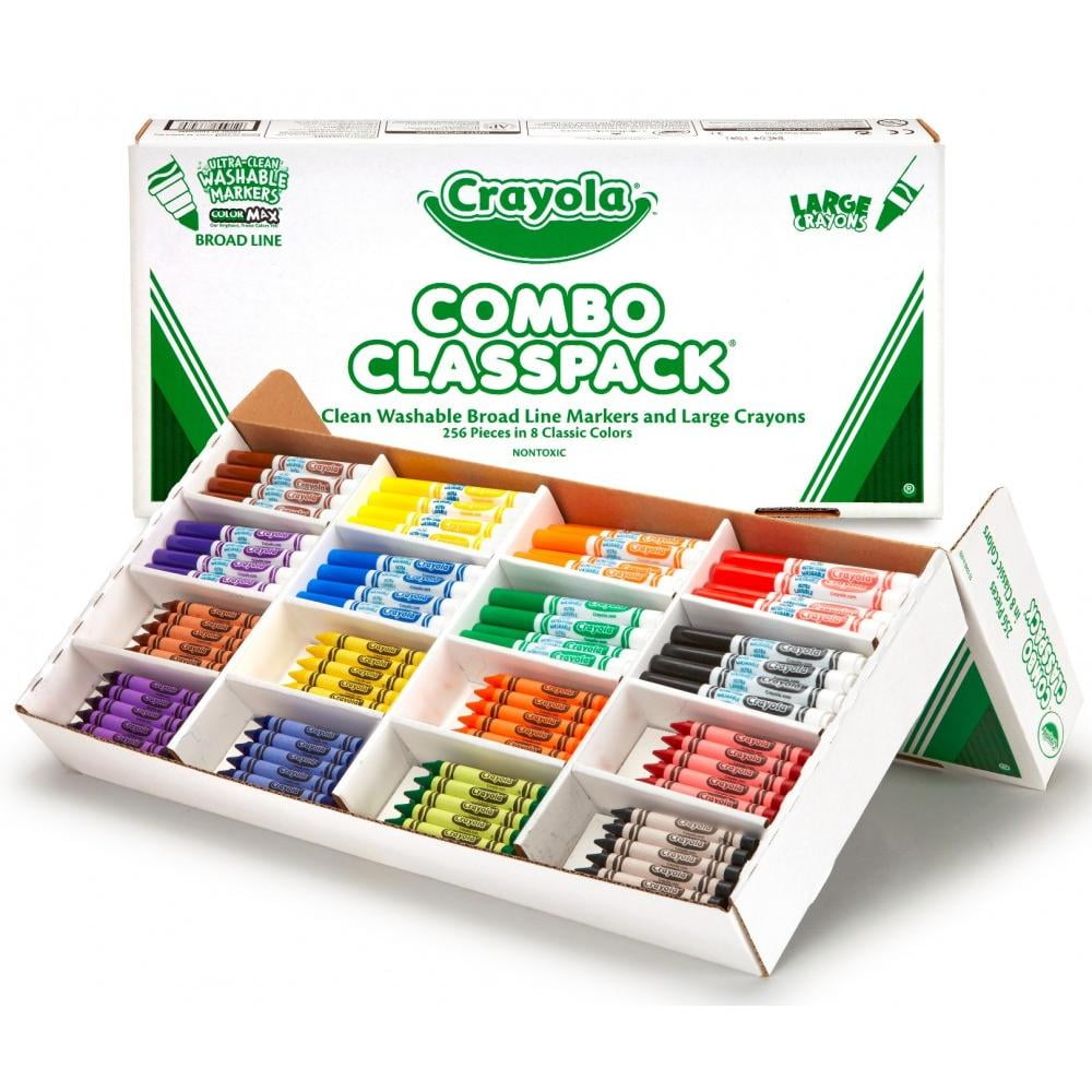 Crayola, Large Crayon & Washable Marker Classpack, 1 Box
