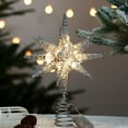 thumbnail image 5 of 11 Inch LED Multidimensional Metal Star Tree Topper with Glitter,Tree Toppers,Christmas Star Tree Topper,Rustic Tree Toppers Christmas Decorations,Battery Powered Xmas Treetop Star Decor(Silver), 5 of 8