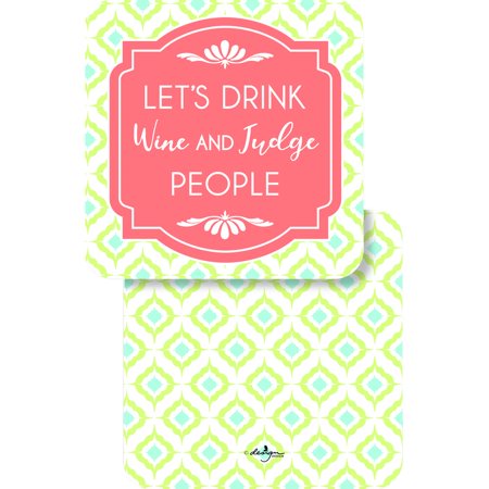 JAM Paper Coasters  3 5/8 x 3 5/8  Wine and Judge  60/Pack