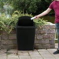 thumbnail image 6 of Cand 70 Litre Plastic Trash Can with Swing Lid, Large Kitchen Garbage Can, Black, 4-Pack, 6 of 7