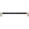 thumbnail image 2 of Stone Harbor Hardware Urban Cabinet Pull, 224 Millimeters, Matte Black with Satin Nickel Ends, 2 of 3