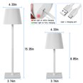 thumbnail image 2 of Pleated Style Table Lamp, Rechargeable Cordless Touch Lamp, Dimmable Night Light for Couple Dinner/Restaurant/Outdoor Camping//Bedroom(Round,White), 2 of 7
