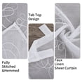 thumbnail image 3 of Haperlare White Sheer Curtains 95 inch Long Living Room Embroidered Semi Sheer Voile Window Curtain Tab Top Drapes for Bedroom, 52"Wx95"L, 2 Panels, 3 of 6