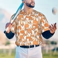 thumbnail image 5 of KLL Corgi Animal for Men's Baseball Shirts,Short Sleeve Casual Shirts Button Down Shirt for Men Beach Summer Wedding Shirt-Large, 5 of 7