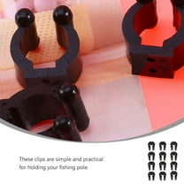 Worgeous Fishing Rod Holders with Durable Plastic Clips for Pole Storage Racks 12 Pieces Black