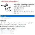 thumbnail image 2 of Vent Window Crank Handle - Compatible with 1980 - 1986 Chevy K10 1981 1982 1983 1984 1985, 2 of 2