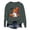 Dark Green, variant on Halloween Sweatshirt for Women Sweatshirt Casual Long Sleeve Graphic Tee Crewneck Pullover Top for Women Hoodless Style White XXL