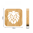 thumbnail image 3 of Light Bulb Led Night Light Lion Head Carved Hollow Wooden 3d Light Creative Wooden Decorative Small Table Lamp - FS-T1886W, 3 of 4