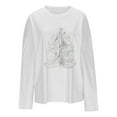 thumbnail image 4 of UQJfacai Christmas Sweatshirts for Women Christmas Tree Print Crewneck Sweater Ribbed Loose Fit Long Sleeve Xmas Holiday Pullover Tops, 4 of 4