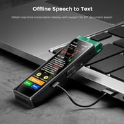 136GB Digital Voice Recorder with Playback, Innioasis R1 Full Touchscreen Voice Recorder with AI Intelligent Transcription and Bluetooth, Voice Activated Sound Audio Recorder Device with Mic (Green)