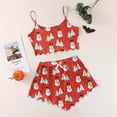 thumbnail image 2 of Women's Snowman Print Sleepwear Set Sleeveless Vest and Shorts Lightweight Summer Pajama Two Piece Comfortable Nightwear, 2 of 2