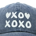 thumbnail image 2 of DALIX Hugs Kisses XOXO Hat Womens Embroidered Baseball Cap in Washed Navy Blue, 2 of 6