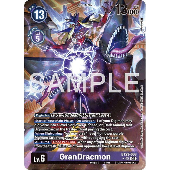 Digimon Hackers' Slumber Super Rare GranDracmon BT23-068 [Alternate Art]