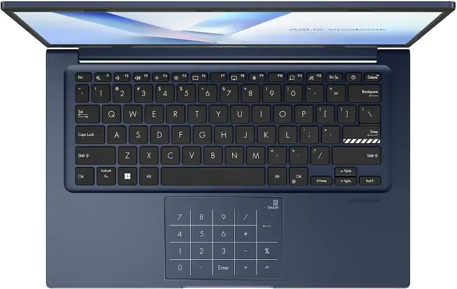 ASUS Vivobook 14 14 inch FHD Display Laptop, Intel Core 5 120U, Intel Graphics, 8GB DDR4, 256GB SSD, Wi-Fi 6, Copilot AI, Win11 Home in S Mode, Quiet Blue with Mazepoly Accessories