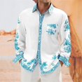 thumbnail image 1 of Camisas de hombre de venta caliente nuevas de primavera y verano 2024, camisas casuales de calle con botones de flores simples para el hogar de alta calidad para hombres de talla grande, 1 of 6