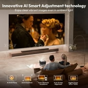 XGODY A6 Native 1080P Smart Projector with WiFi and Bluetooth, Auto-Focus & Rotatable Stand, Black, 1 Count