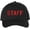 Black/Red, variant on Staff Embroidered Baseball Cap | Large Text Workforce Employee Team Group Structured Hat (Navy/White)