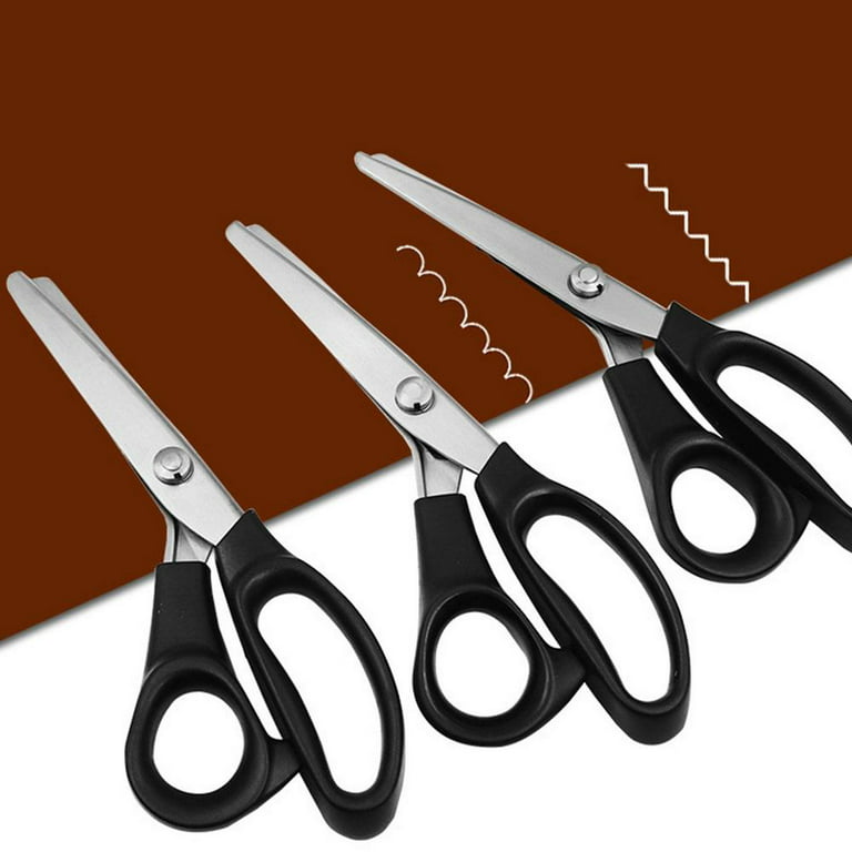 Sewing Scissors Set w/Pinking Shear, Embroidery Shear & Fabric Shear - 1 Set - BambooMN