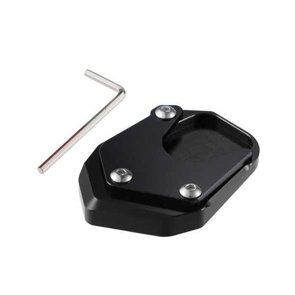 Unique Bargains 1 Set Aluminum Alloy Motorcycle Kickstand Plate Pad for Honda CB125R 2018-2021with Wrench Black
