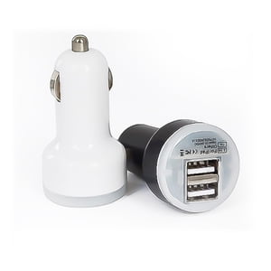 PAMINGONO noir USB Chargeur de voiture Dual Port Design Compact 21A Chargeur d'identification automatique du périphérique