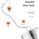 thumbnail image 2 of Infusor de té grande de malla extrafina para té suelto, colador de té de acero inoxidable 18/8 con gancho de cadena extendido, especias y condimentos, para varias tazas, 2 of 4