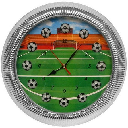 Trademark Global Quartz Movement Soccer Wall Clock