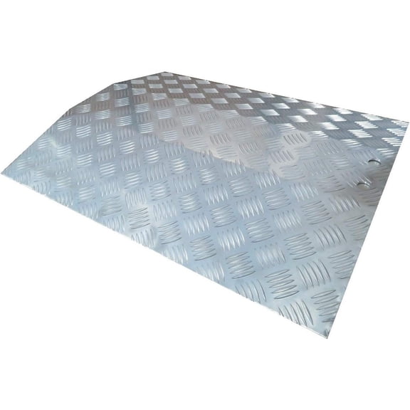 WORHAN Threshold Ramp Thick for Wheelchair Rigid Aluminum Loading Platform Non-Slip Surface 881 lbs Anodized Aluminum Doorway Bridge Sturdy TR60