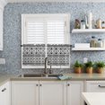 thumbnail image 5 of Geometric Boho Valances for Windows, Modern Kitchen Curtains, Bathroom Curtains Window Rod Pocket Short Curtains,Kitchen Window Curtains Over Sink,2 PCS Small Window Curtains,Valances for Kitchen, 5 of 5
