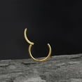 thumbnail image 5 of OUFER Titanium Earrings Gold Plated Silver 18G Clicker Nose Helix Cartilage Lobe Daith Piercing, 5 of 13